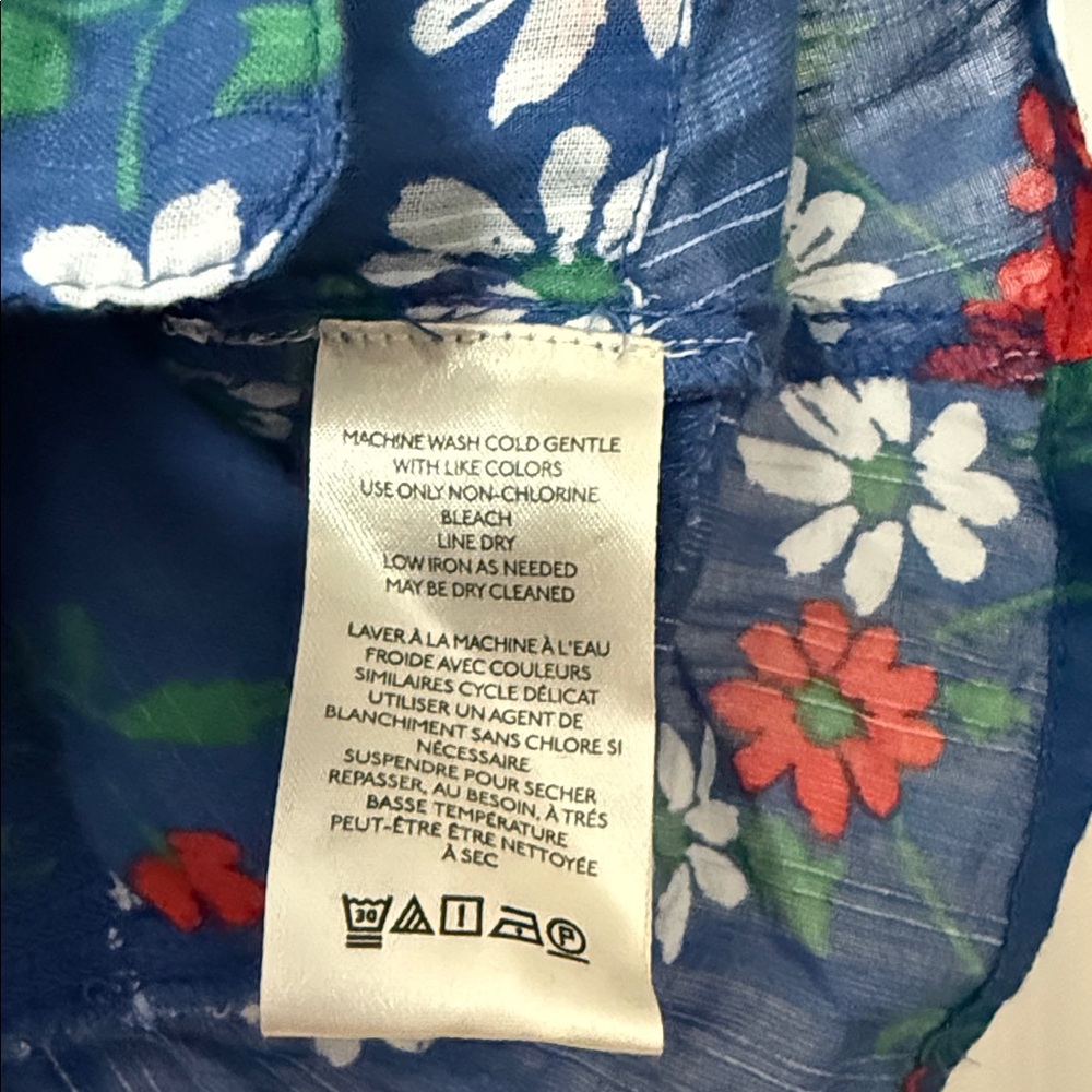 Free People Blue Floral Blouse - Picture 5 of 6